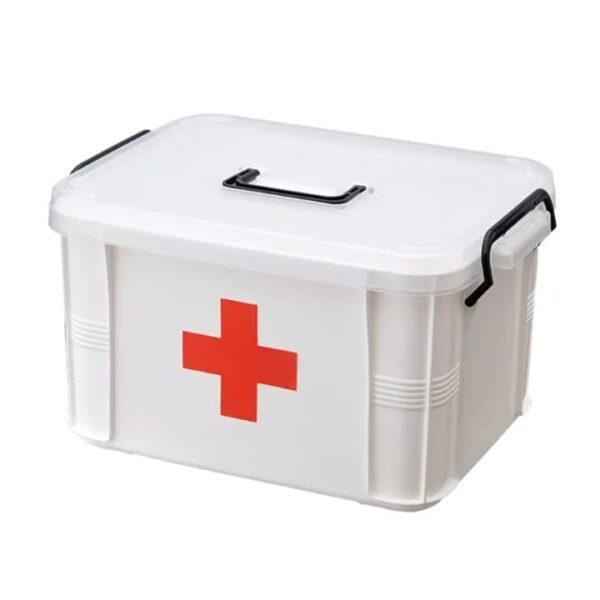 PANMAH Medical First Aid Kit Household Medicine Box Double-layer Box Portable Medicine Box - Cosmetic Tools Multifunctional Storage Box for Household Outdoor Travel Hospital Pharmacy Plastic Storage Container.